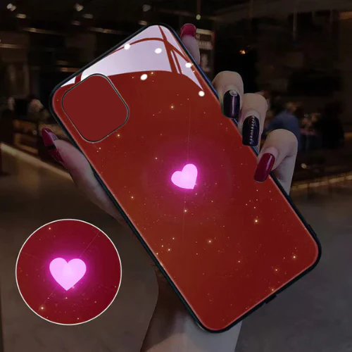 HeartGlow Slim Durable LED Light-Up Smartphone Case